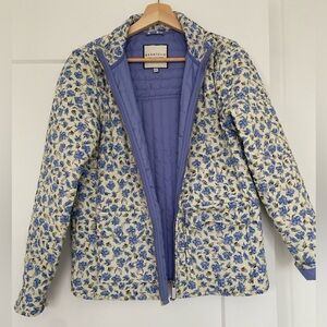 Bagatelle Women's Blue Floral Quilted Jacket